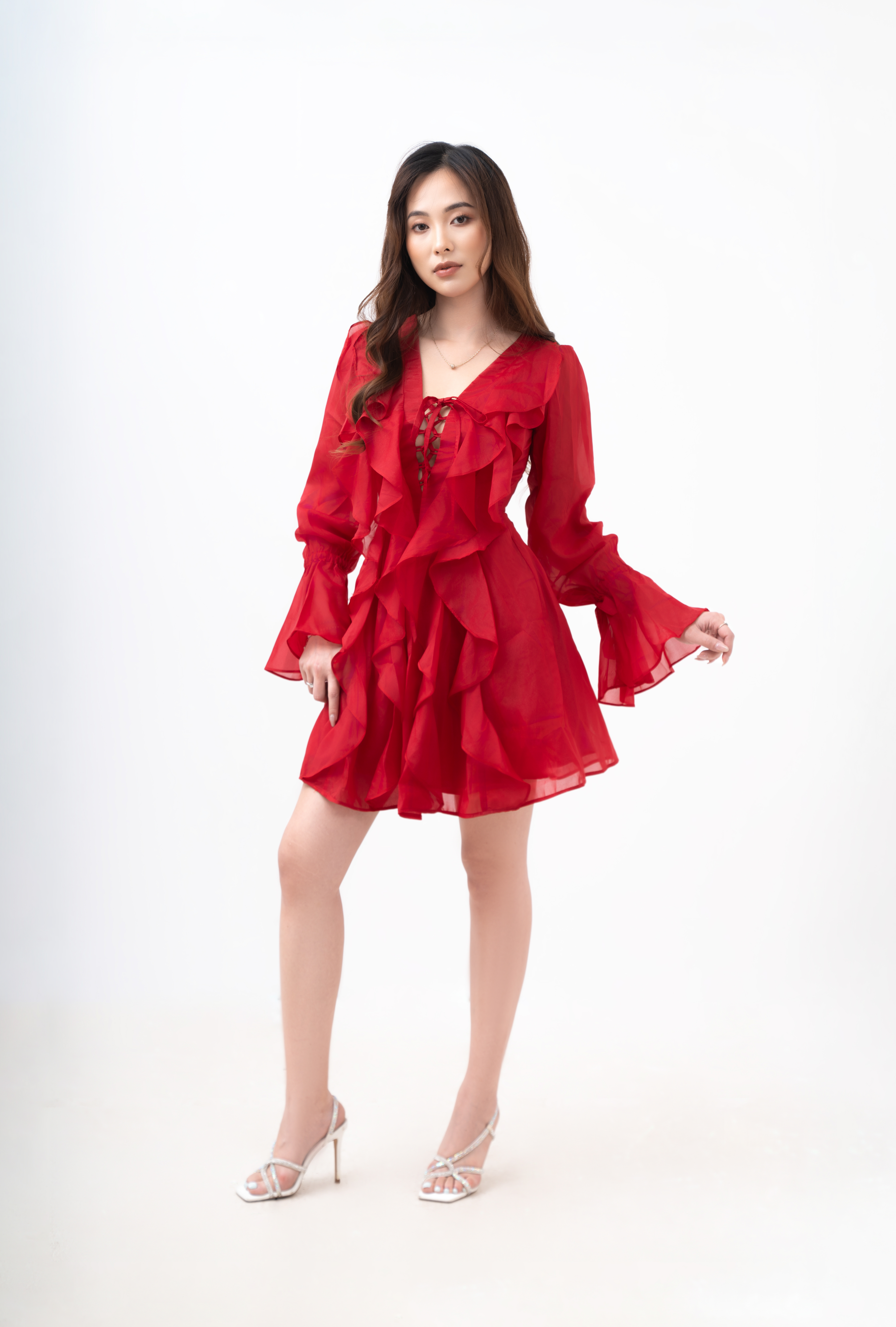 Ruffle Layered Mini Dress