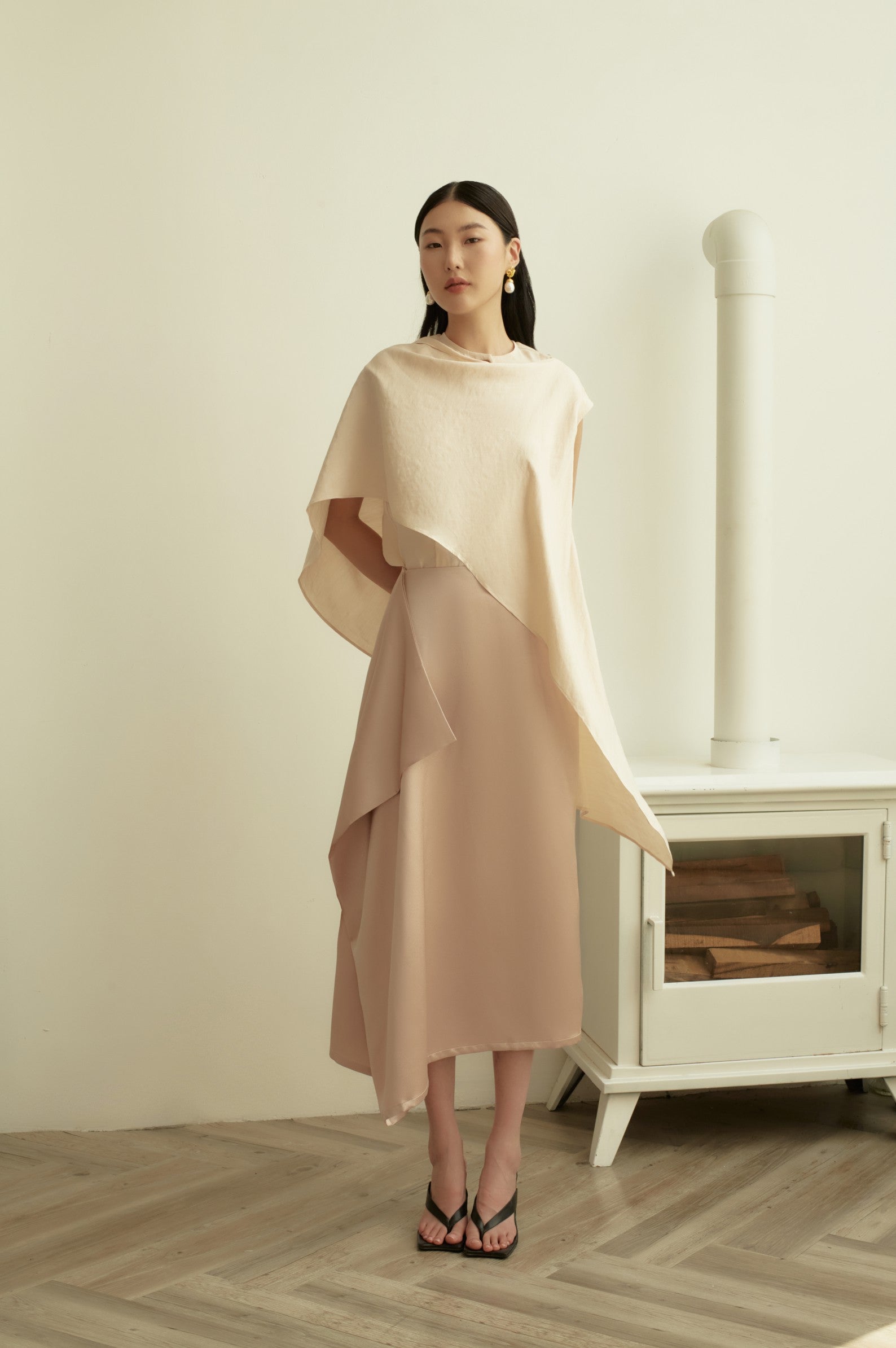 Lolite Draped Asymmetric Skirt