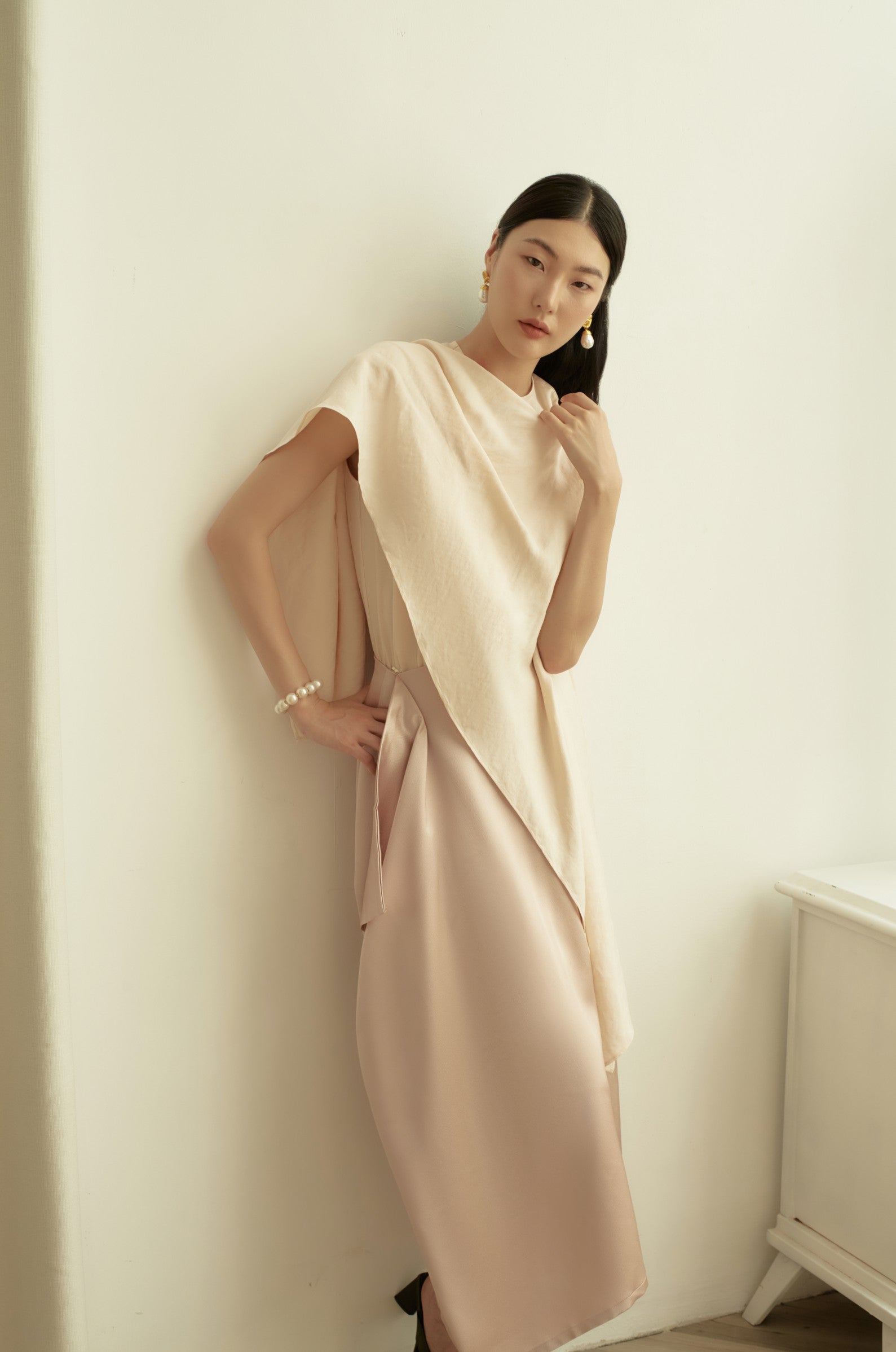 Lolite Draped Asymmetric Skirt