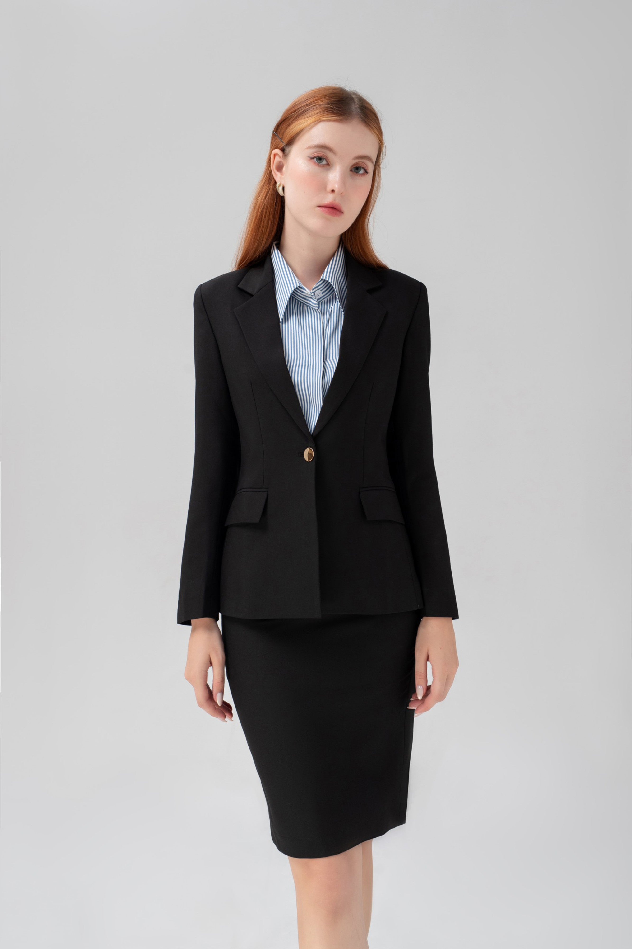 Single-Breasted Blazer with One Button