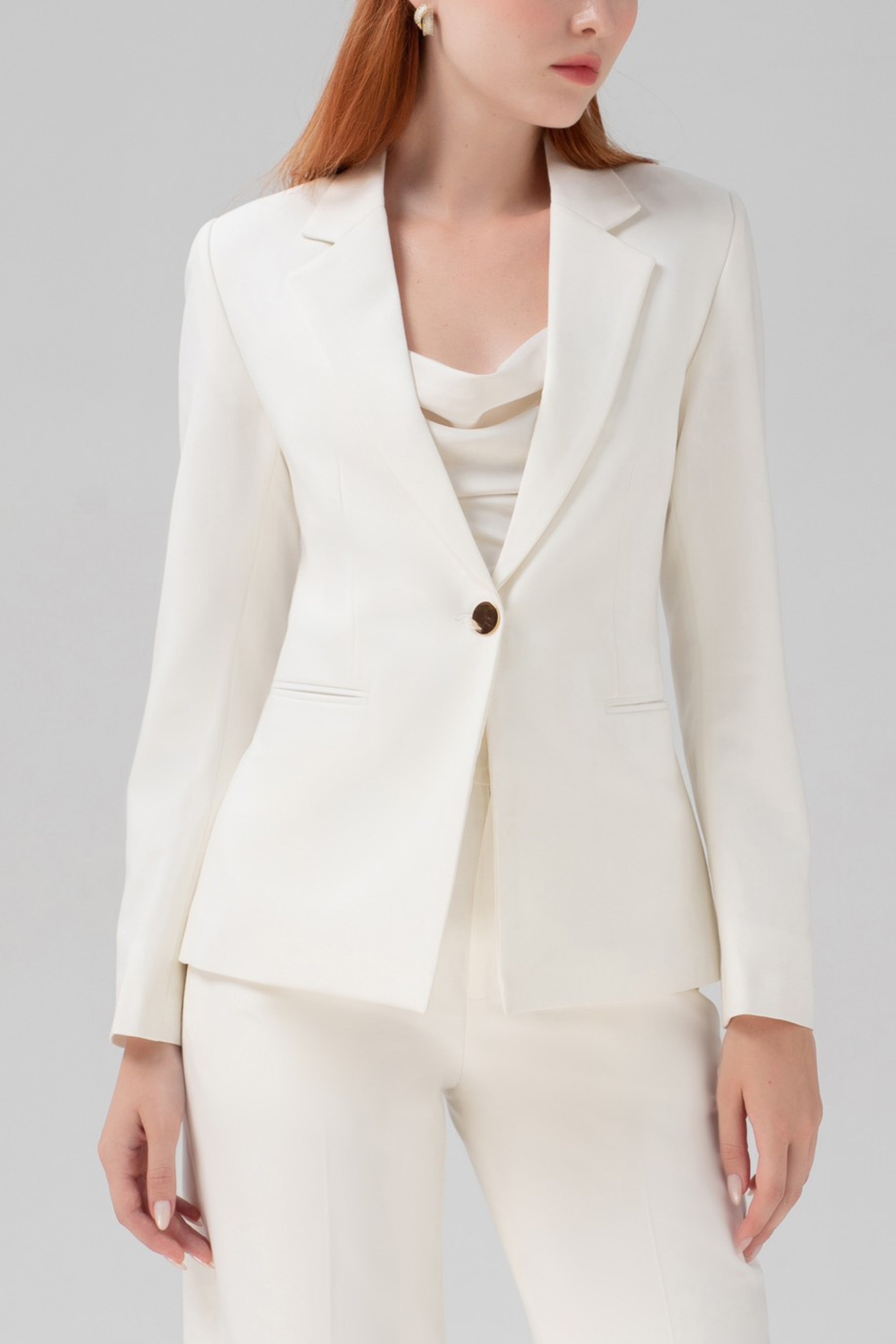 Single-Breasted Blazer with One Button