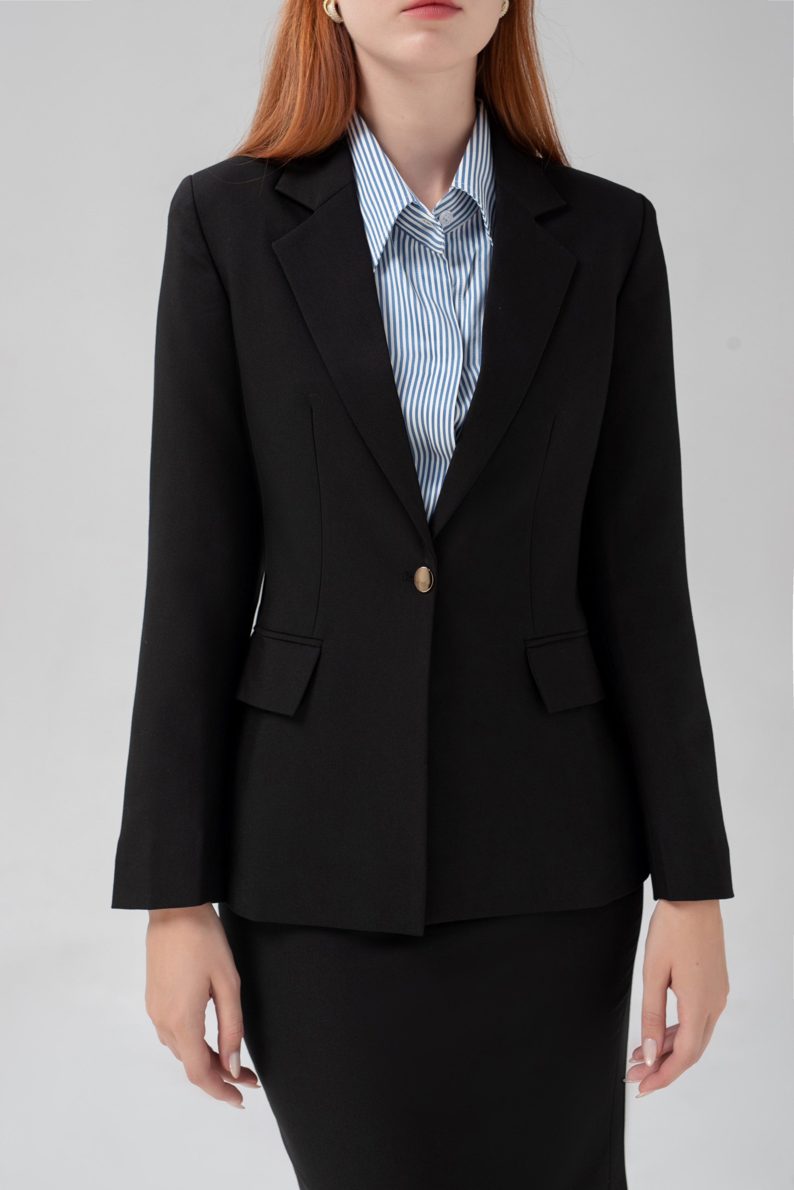 Single-Breasted Blazer with One Button