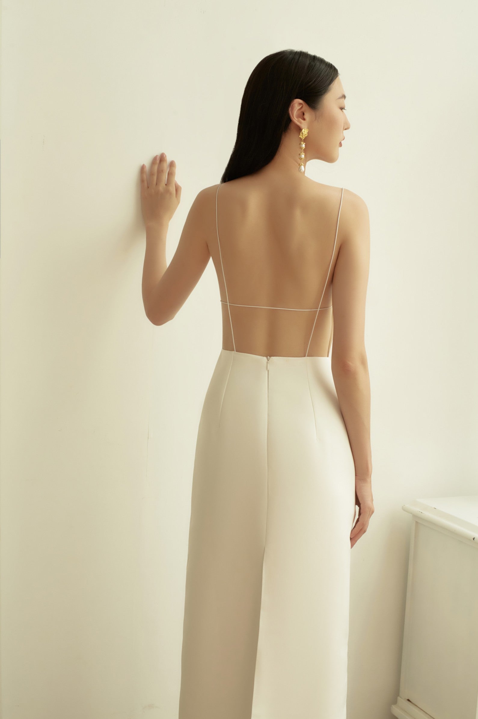 Keshi Open-Back Silk Dress