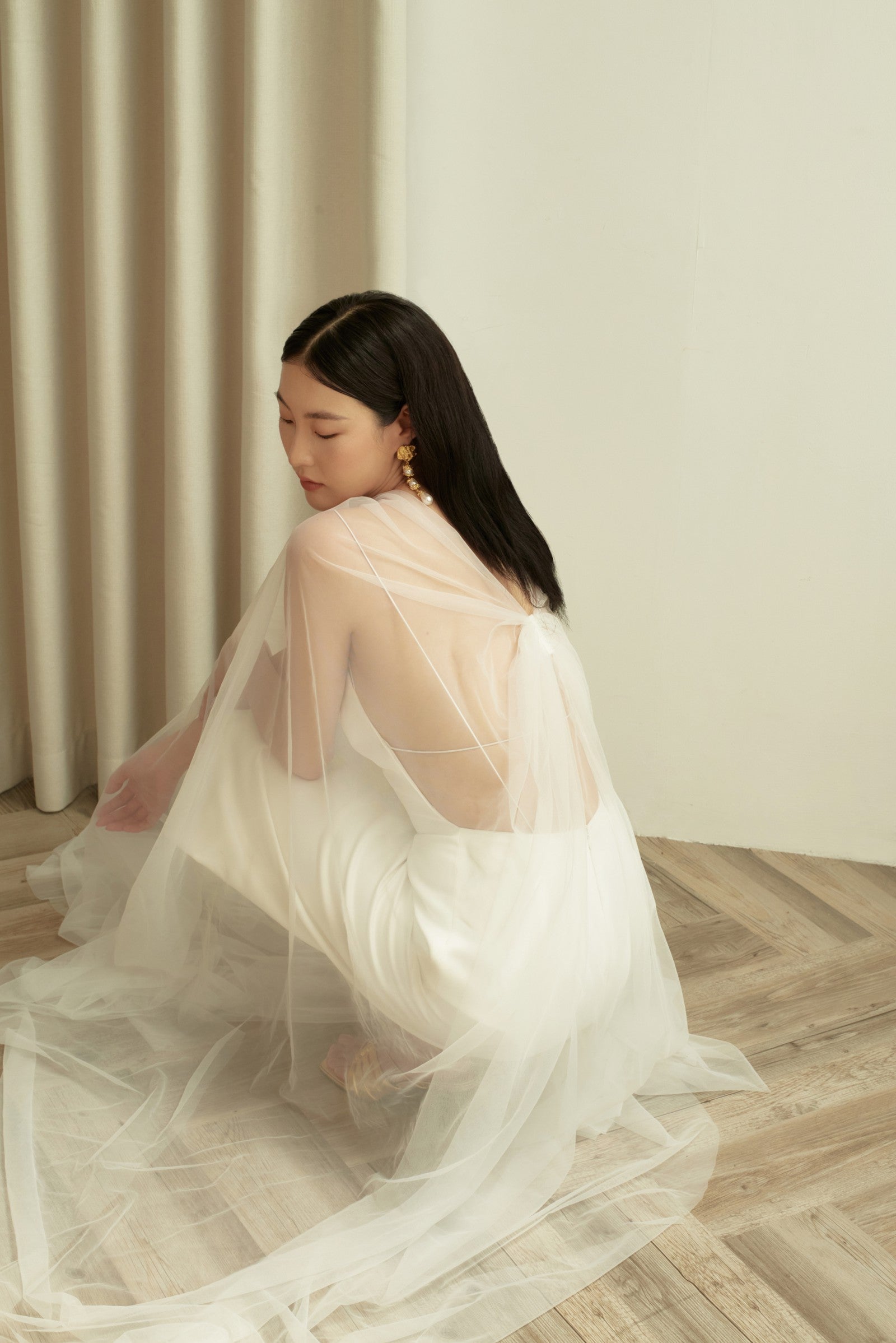 Keshi Open-Back Silk Dress